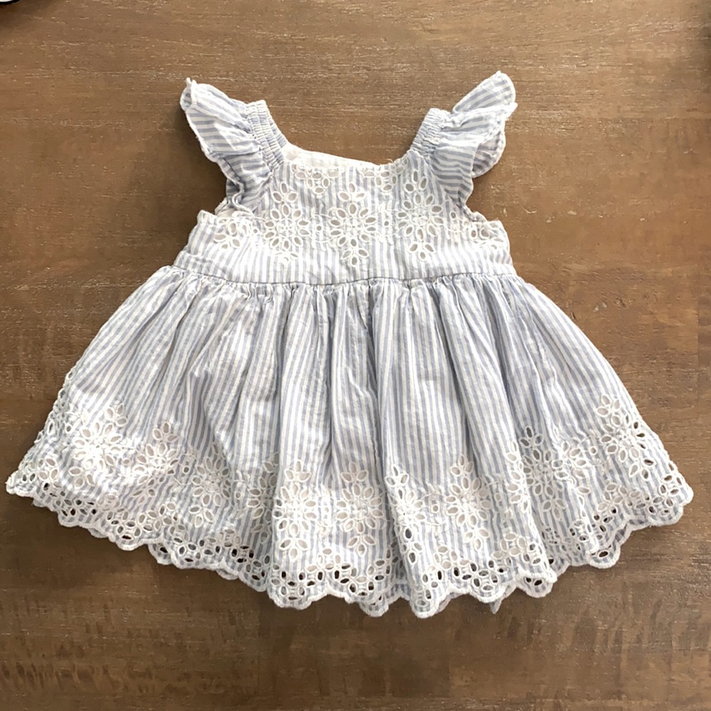 Baby GAP - seersucker eyelet sundress, size: 3-6 months